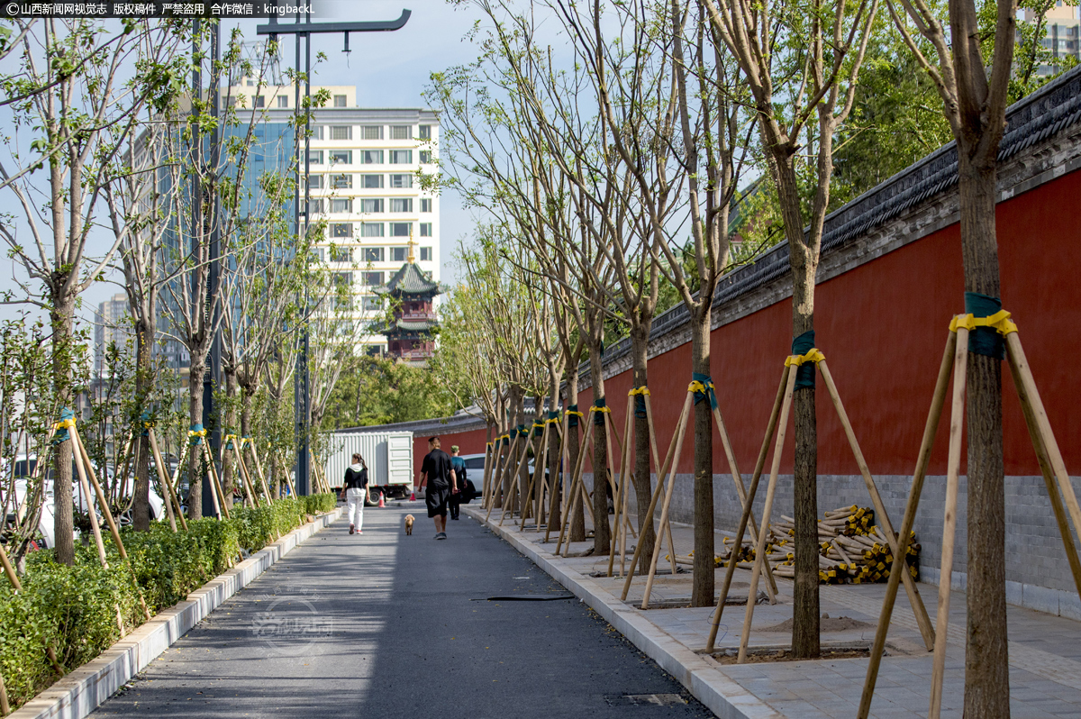      根据规划，解放路沿线将初步建设56处游园、绿地。其中，地铁口小游园72处，街边绿地29处。建成后，这些游园、绿地将各有各的特色，利用道路空间，建成一个个赏心悦目的园林小品。图为解放路原省政府西门路段两侧绿化工程。