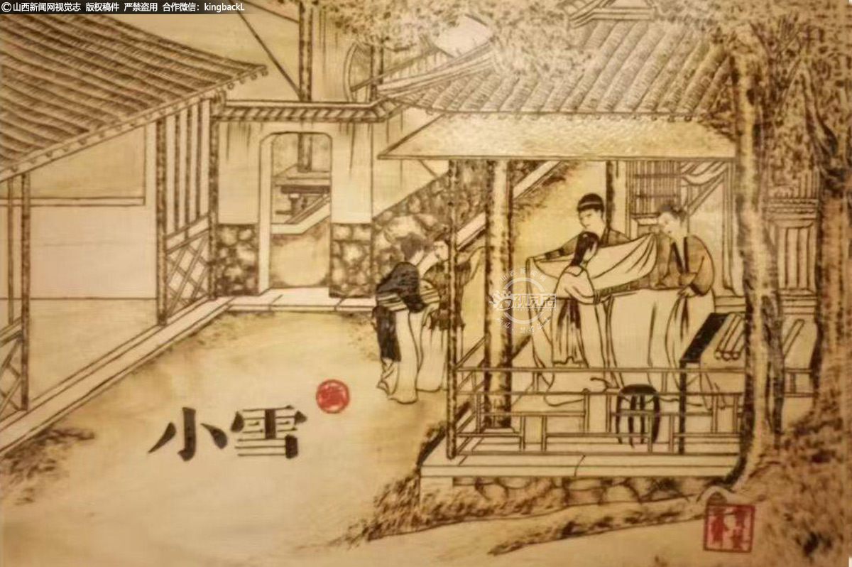      李保华介绍，制作烙画需要先在底板上画草稿，然后以国画的勾勒、点染、白描等手法，配以烙具的温度和作画者的速度、角度、力度，使用落、起、止、走等技巧专心烙烫，才能画出一幅好的作品。